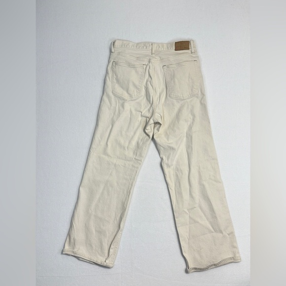 American Eagle Outfitters The Stovepipe Selvedge Cream Wide Leg Jeans - Picture 7 of 7